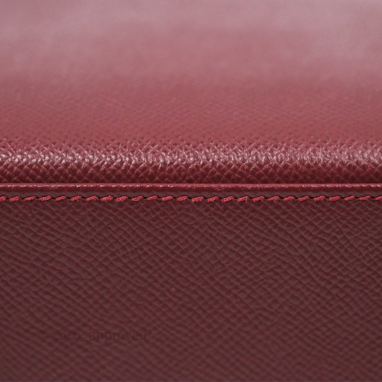 Hermès Sellier Kelly 25 Rouge H Epsom Gold Hardware