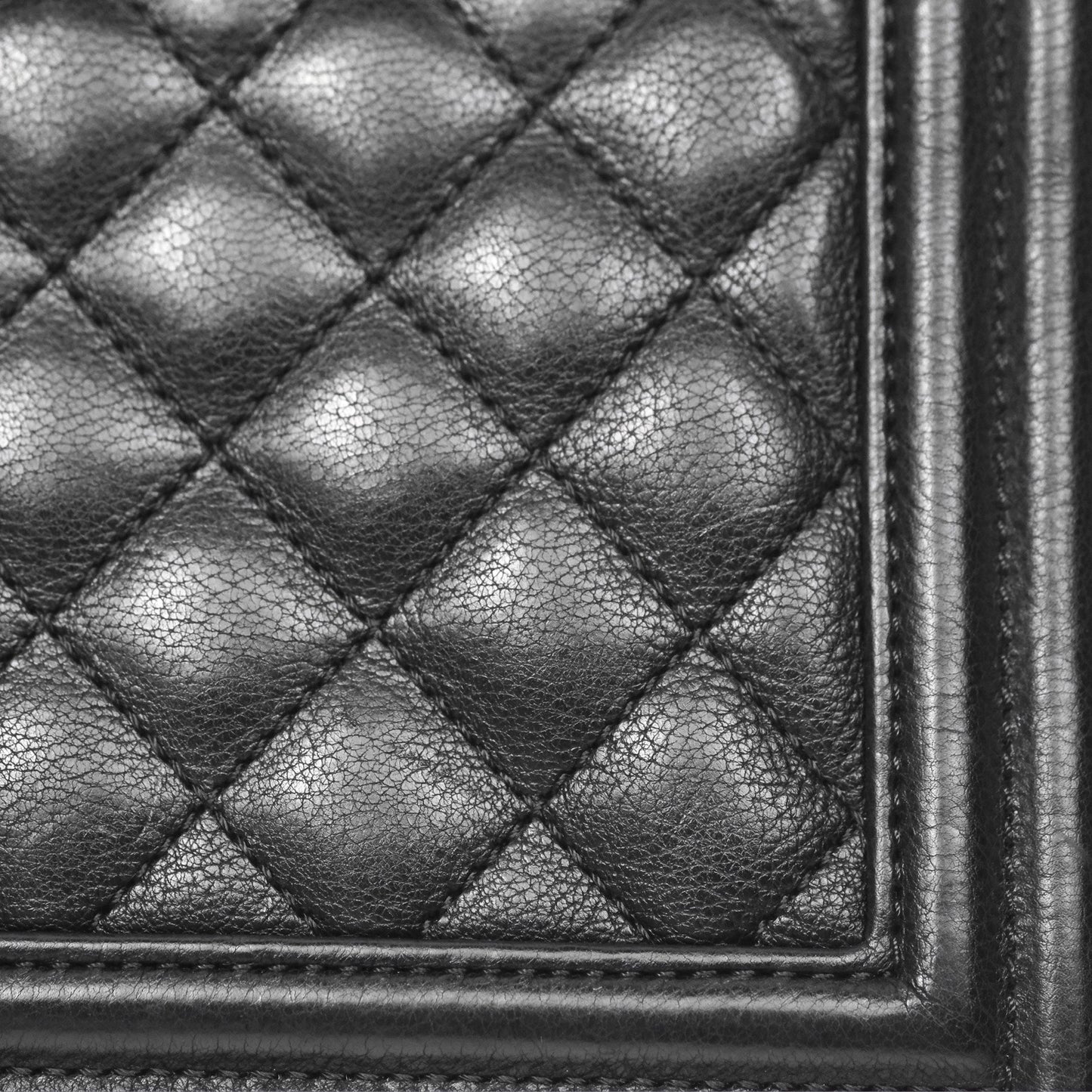 Chanel Medium Boy Quilted Black Calfskin Ruthenium Hardware