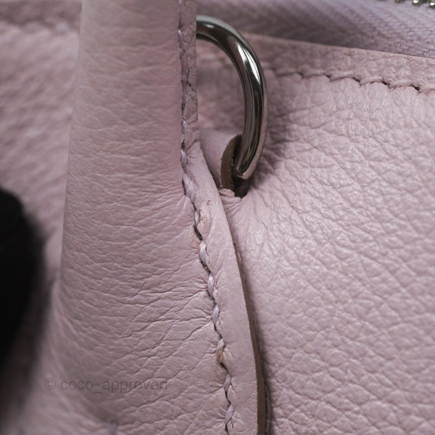 Hermès Bolide Mini 1923 Verso Evercolor Mauve Pale 09/ Caramel 28 Palladium Hardware