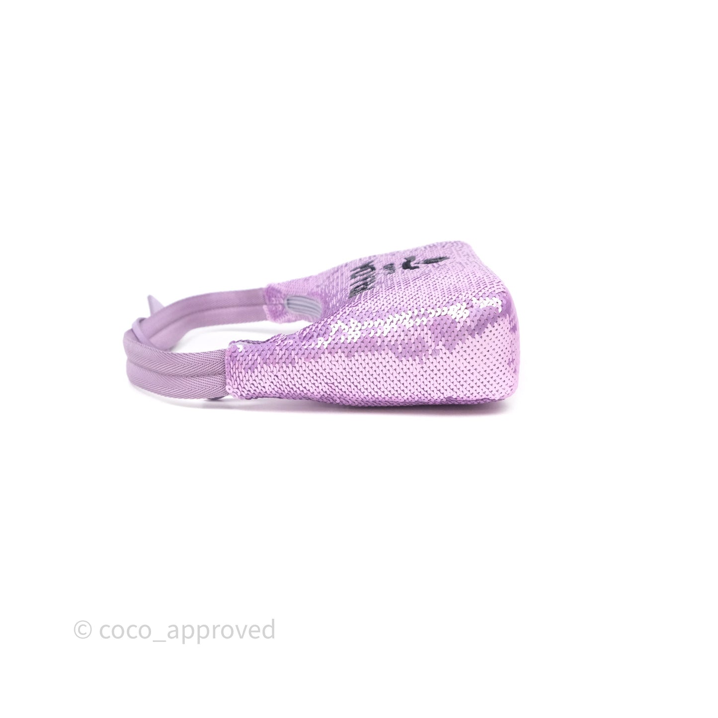 Prada Re-Edition 2000 Nylon Mini Hobo Bag Purple Sequin