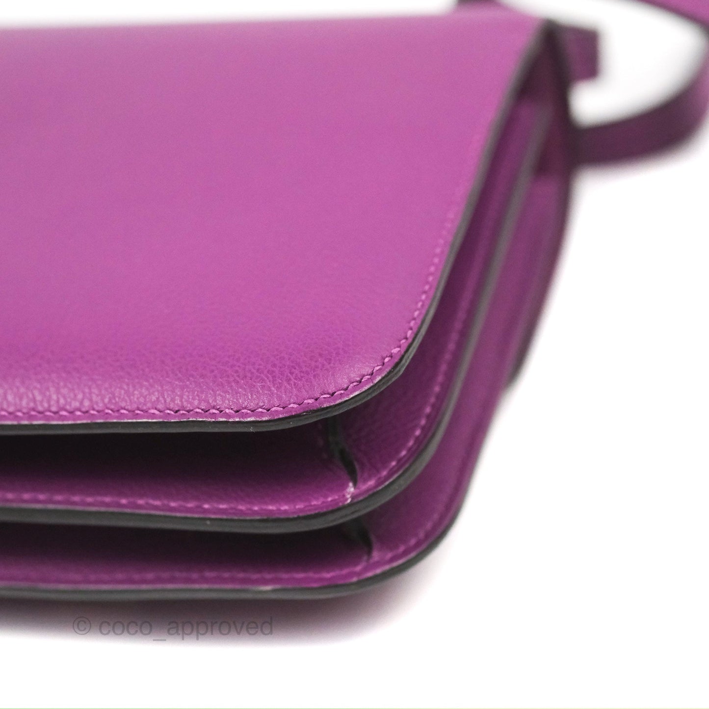 Hermès Constance Mini 18cm Anemone Evercolor Palladium Hardware