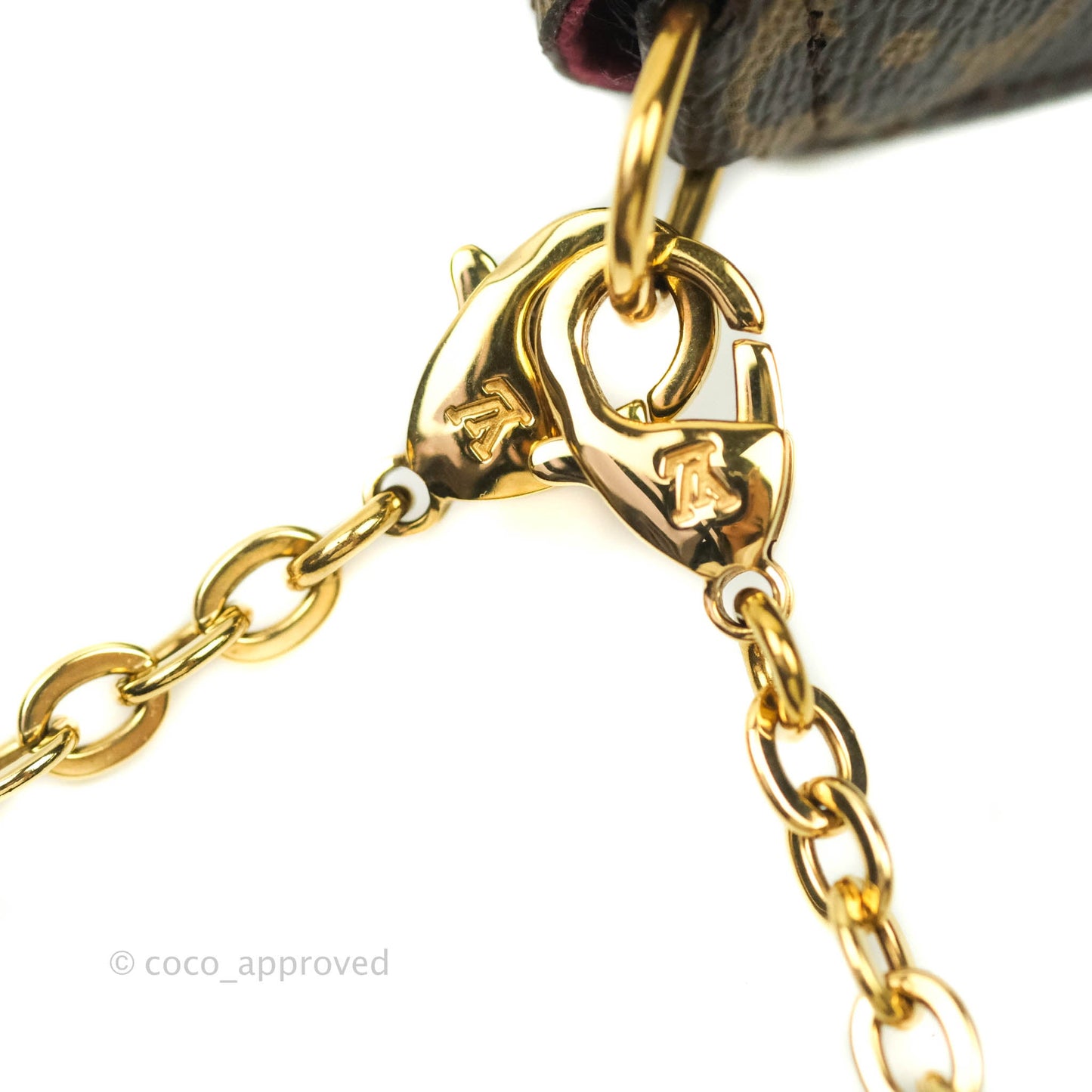 Louis Vuitton Monogram Canvas Pochette Félicie Bag Fuchsia Pink