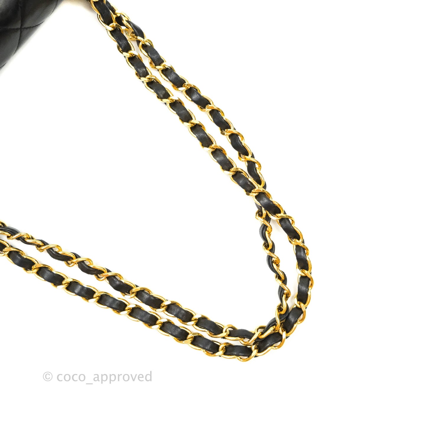 Chanel Classic Vintage Small S/M Flap Black Lambskin 24K Gold Hardware