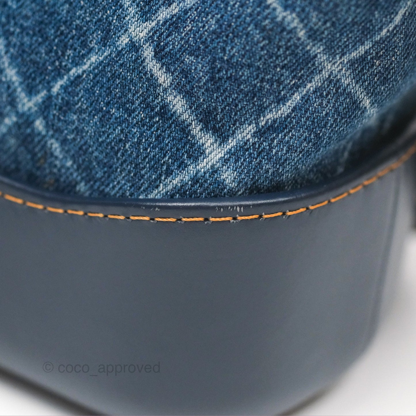 Chanel Small Gabrielle Hobo Quilted Navy Aged Denim