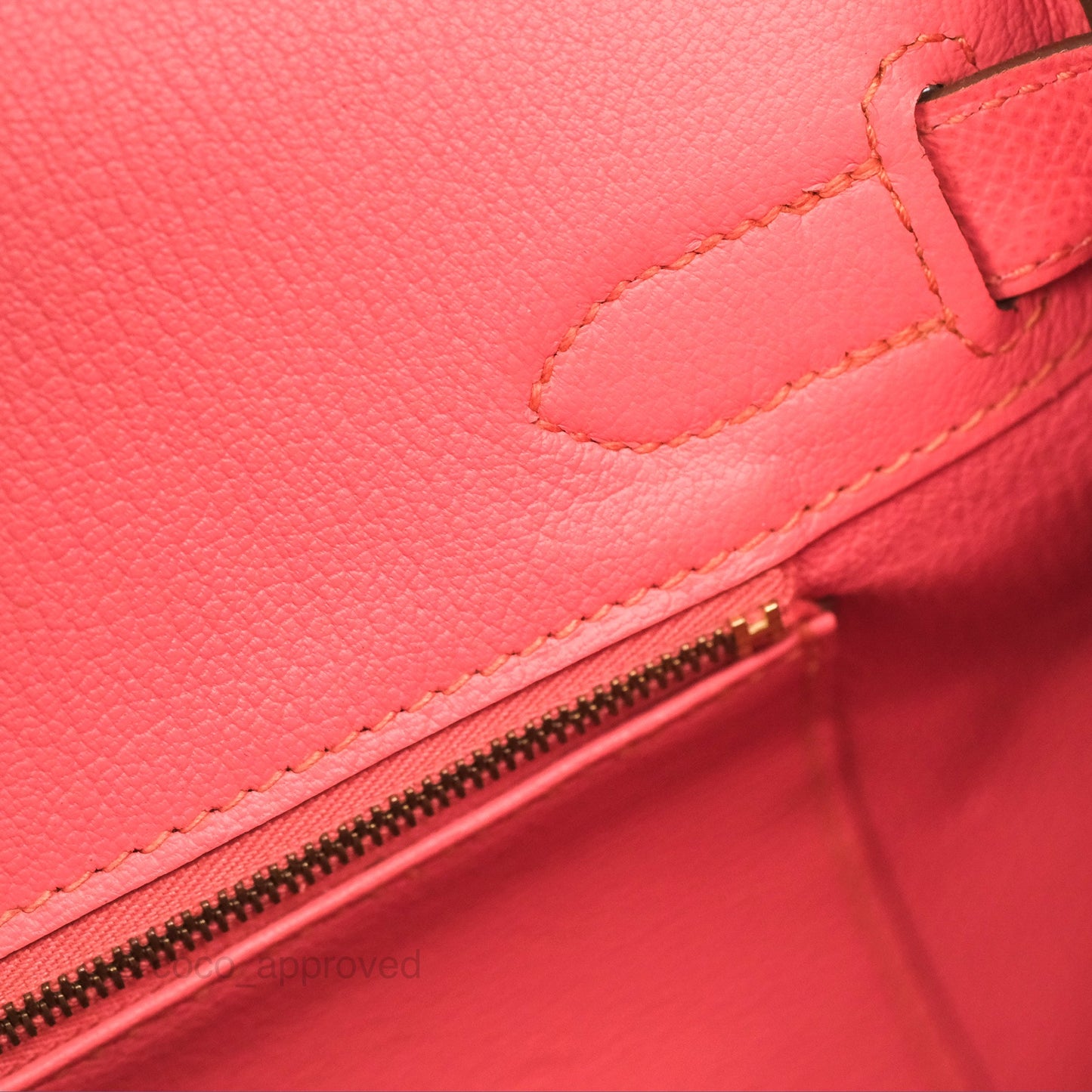 Hermès Birkin 30 Retourne Flamingo I5 Epsom Gold Hardware