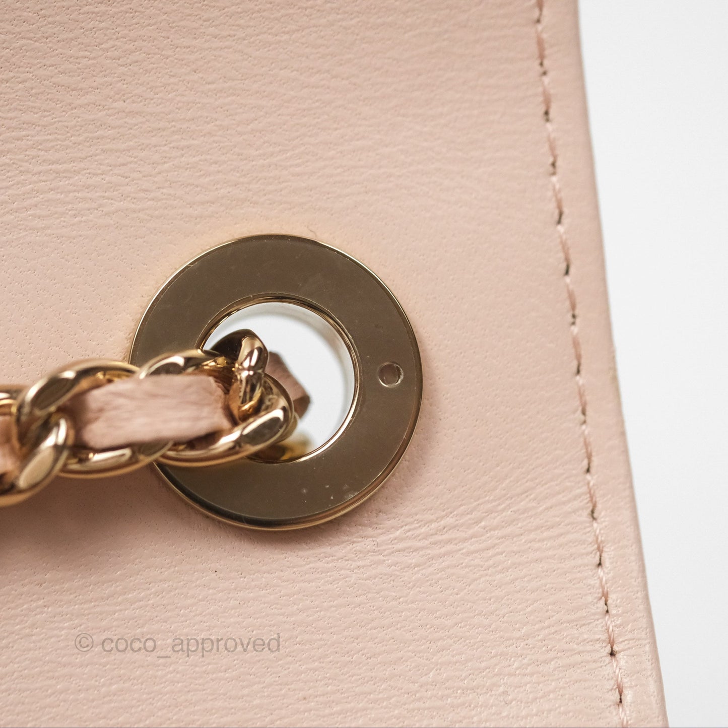 Chanel Mini Quilted Trendy CC Clutch With Chain Light Pink Lambskin Gold Hardware