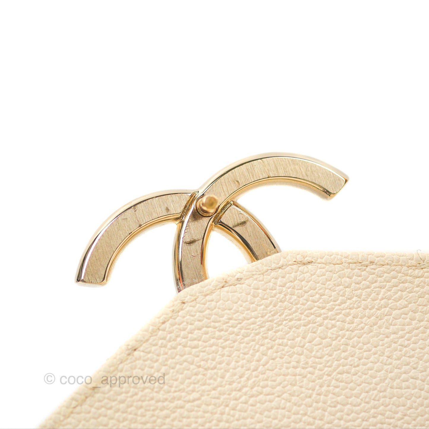 Chanel Medium CC Cuba Flap Bag Ivory Caviar Light Gold Hardware