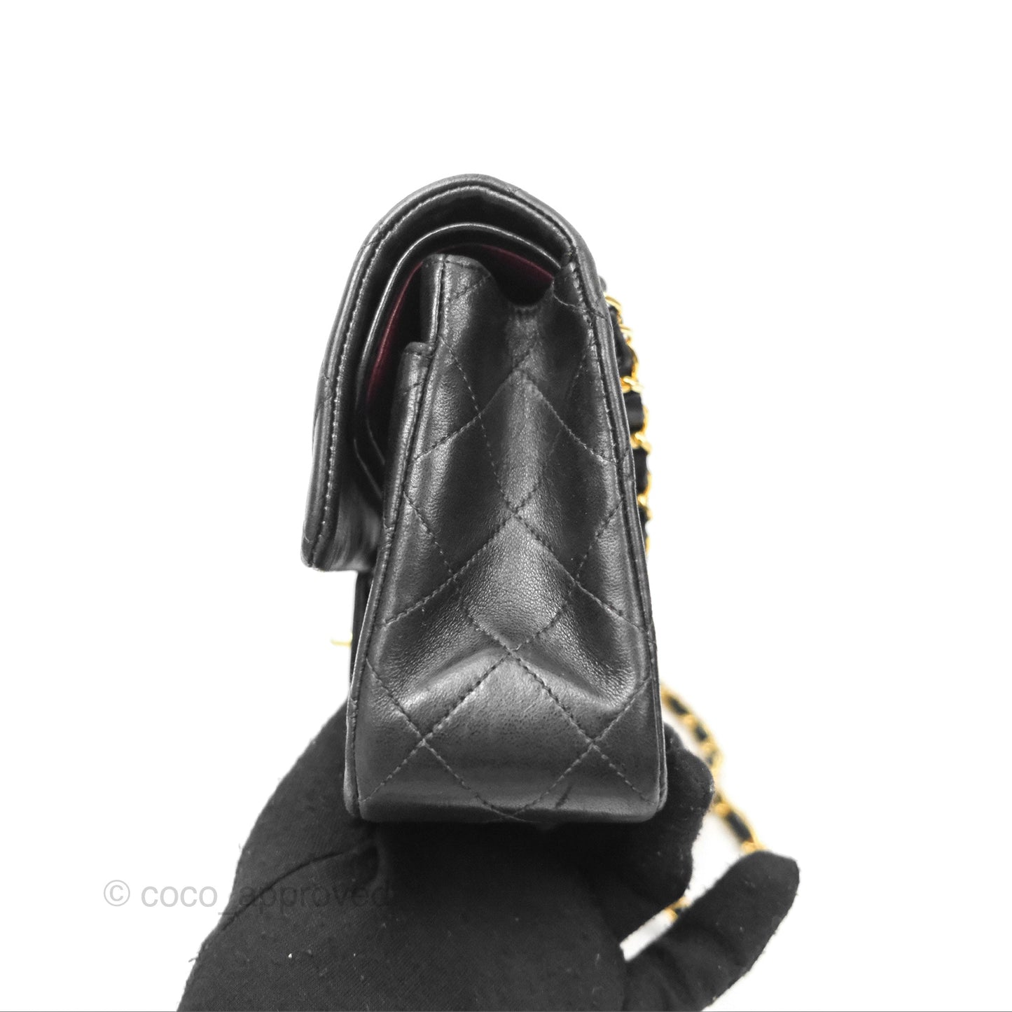 Chanel Classic Vintage Small Flap Black Lambskin 24K Gold Hardware