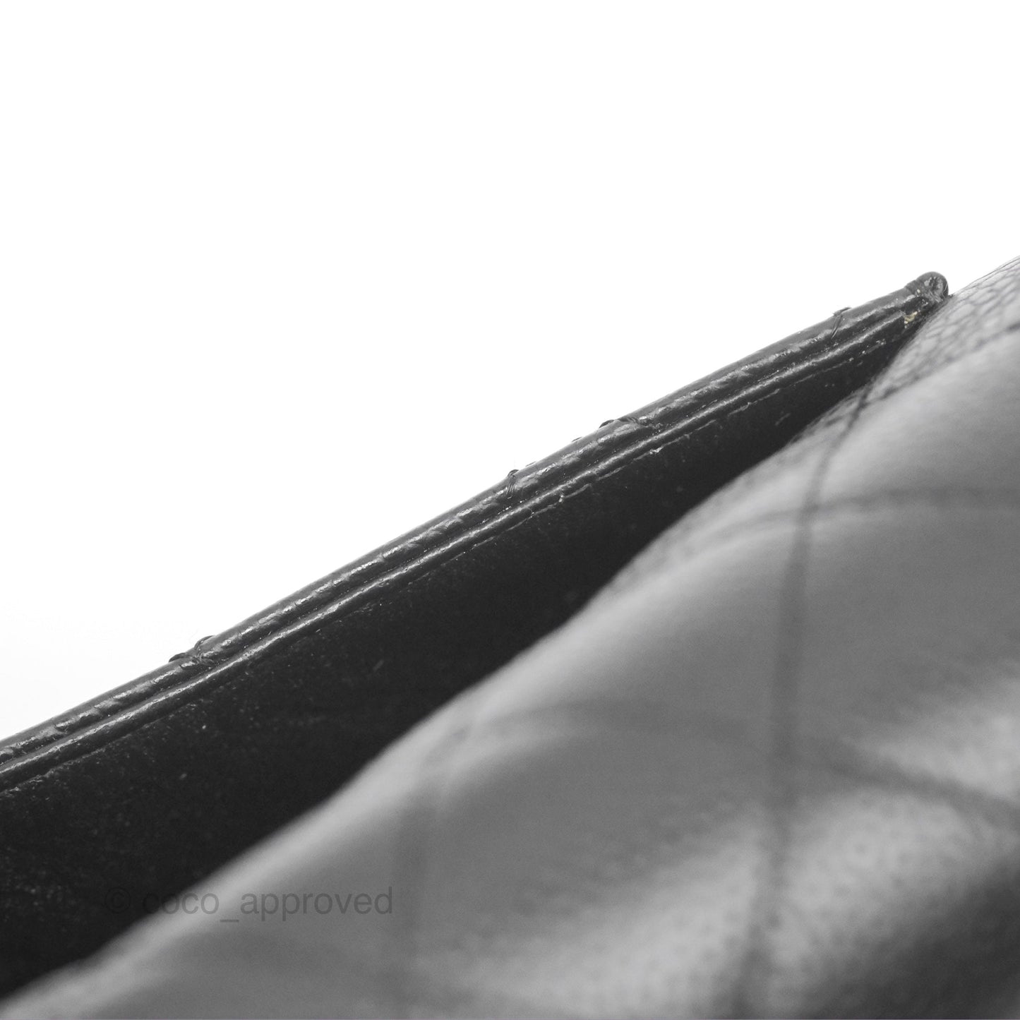 Chanel Classic M/L Medium Flap Quilted Black Caviar Silver Hardware