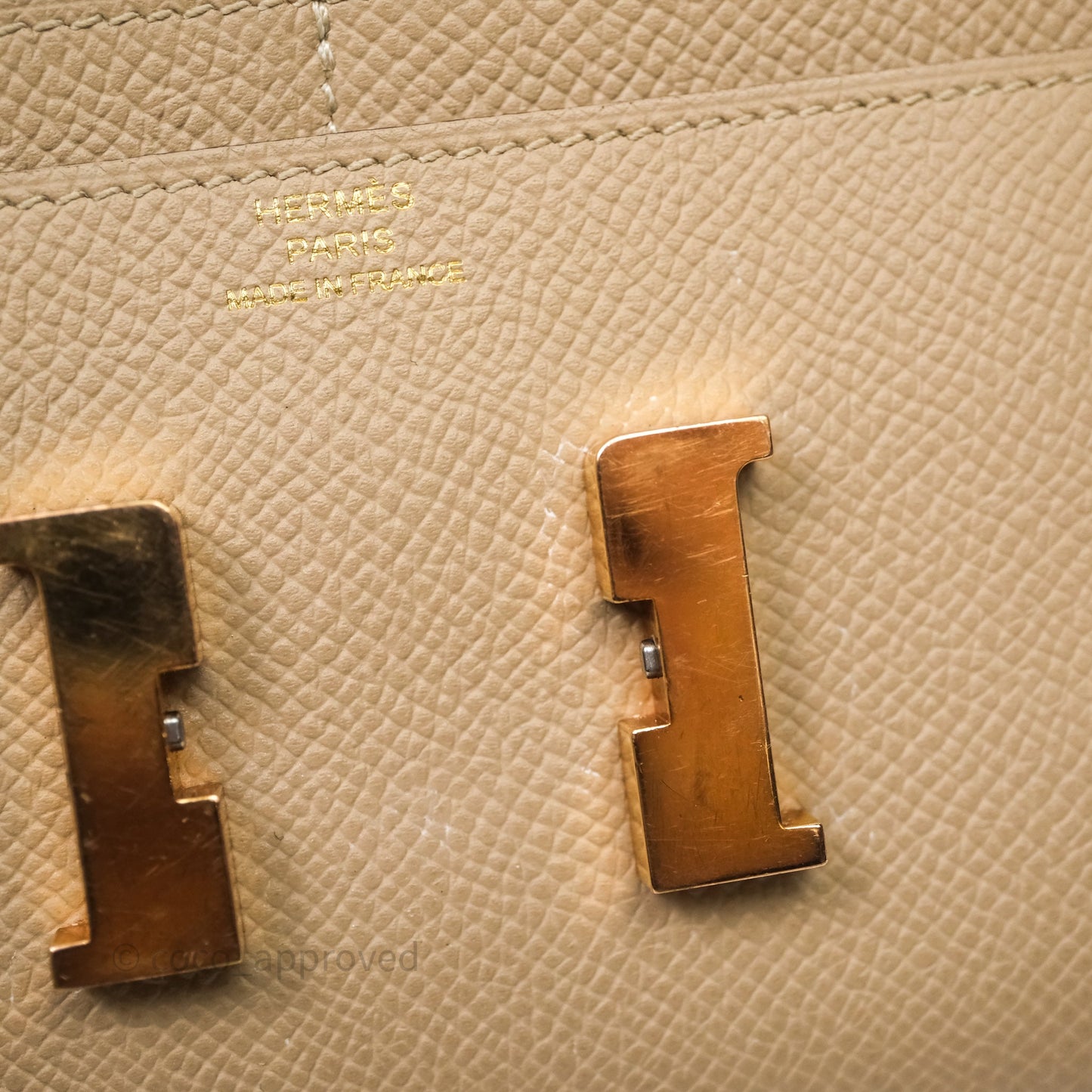 Hermès Constance Short Wallet Trench Epsom Gold Hardware