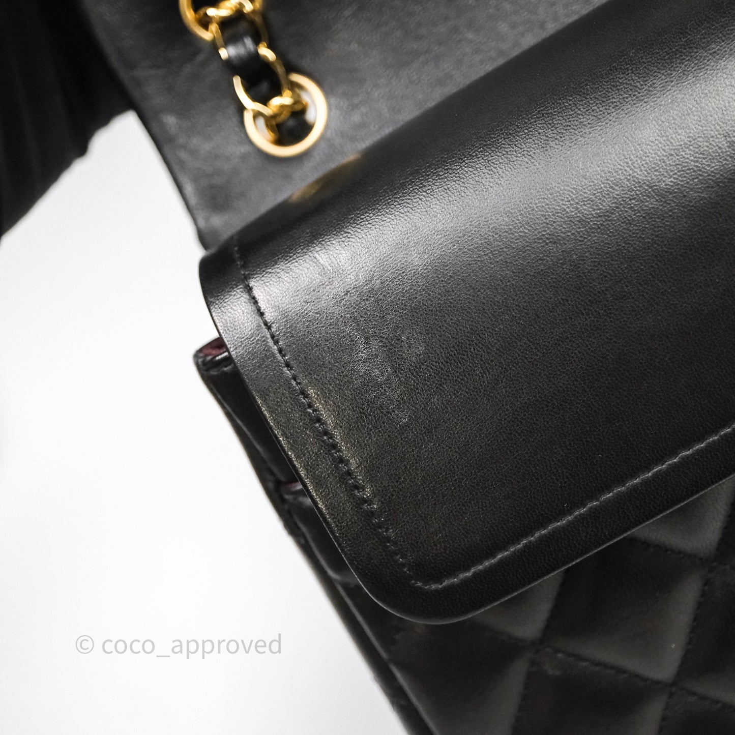 Chanel Jumbo Double Flap Quilted Black Lambskin Gold Hardware⁣⁣