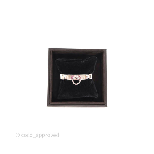 Hermes Collier de Chien Bracelet Sterling Silver Size SH