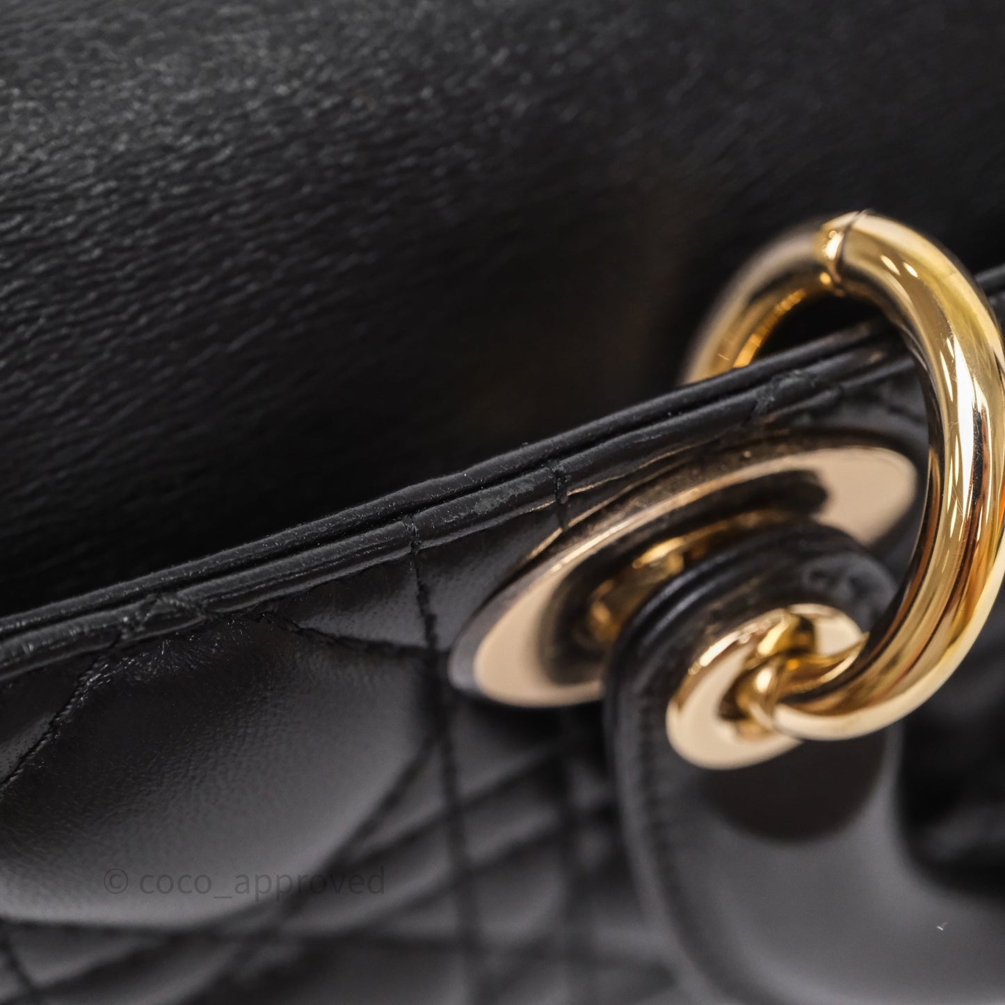 Christian Dior Mini Lady Dior Ultra Matte Black Cannage Calfskin