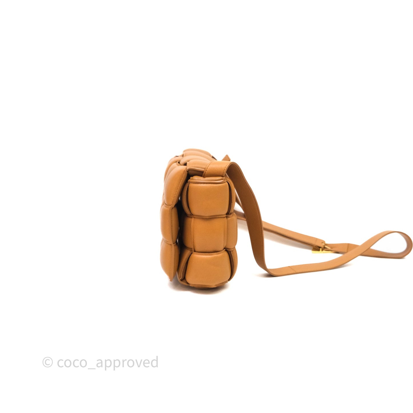 Bottega Veneta Padded Cassette Camel Lambskin