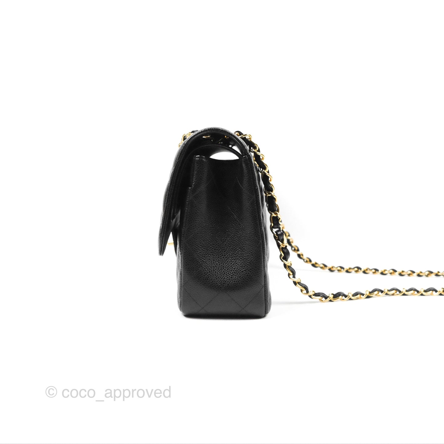 Chanel Jumbo Double Flap Black Caviar Gold Hardware⁣⁣