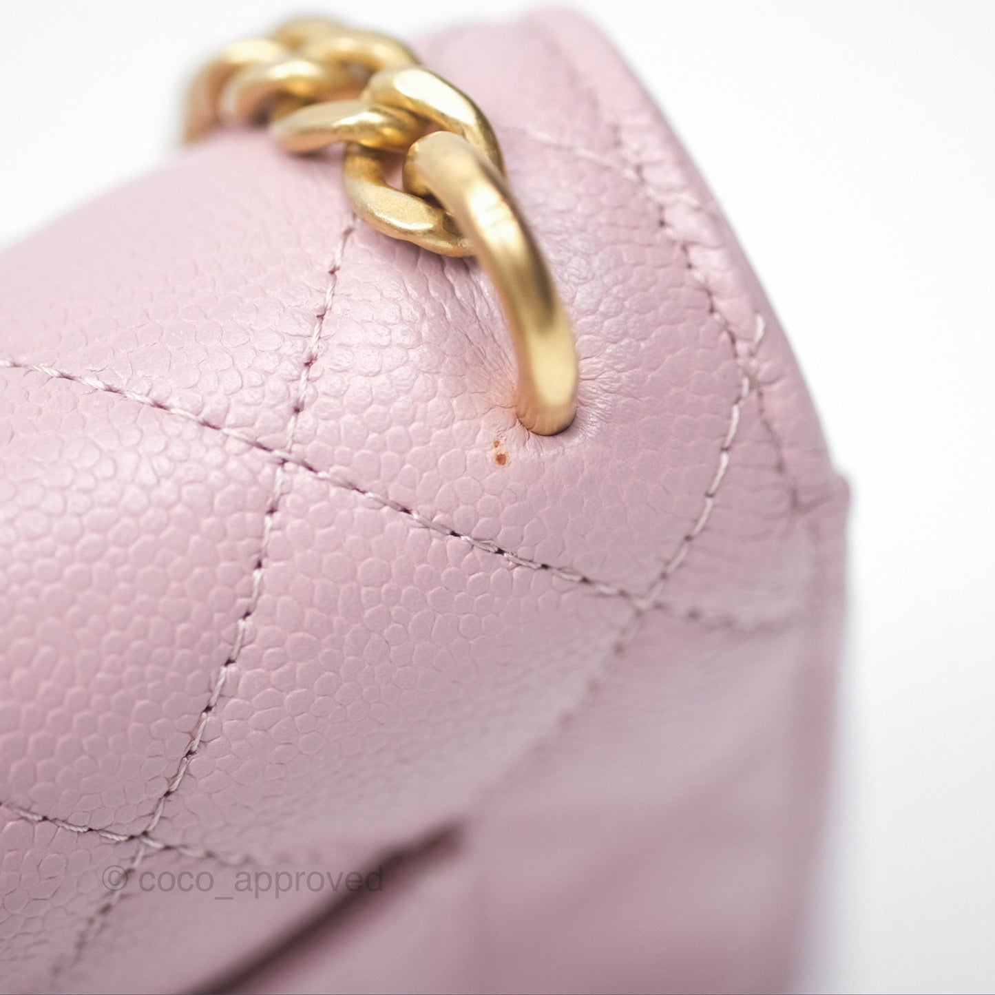 Chanel Heart Adjustable Chain WOC Dusty Pink Caviar Aged Gold Hardware