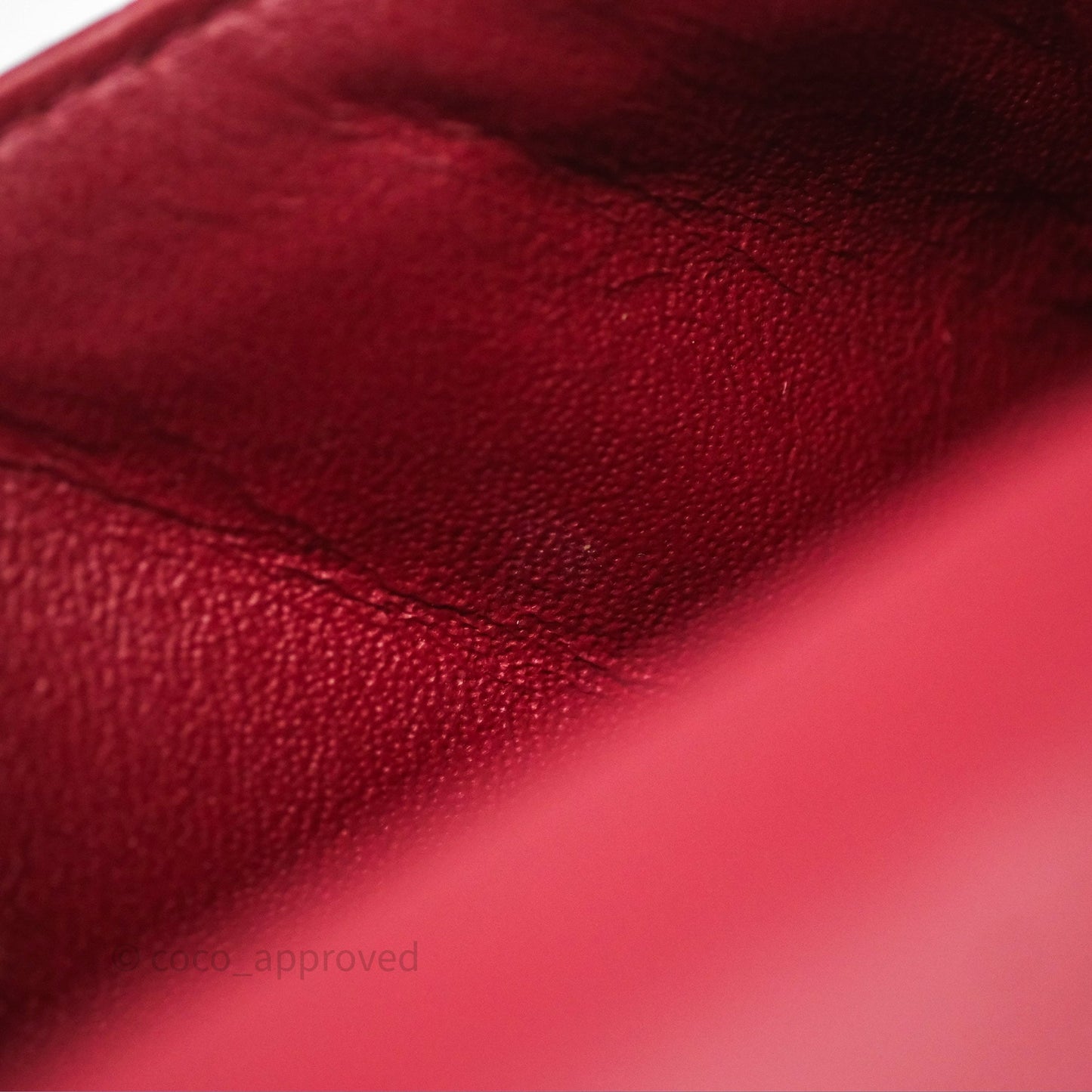 Chanel Quilted Mini Rectangular Flap Red Patent Silver Hardware