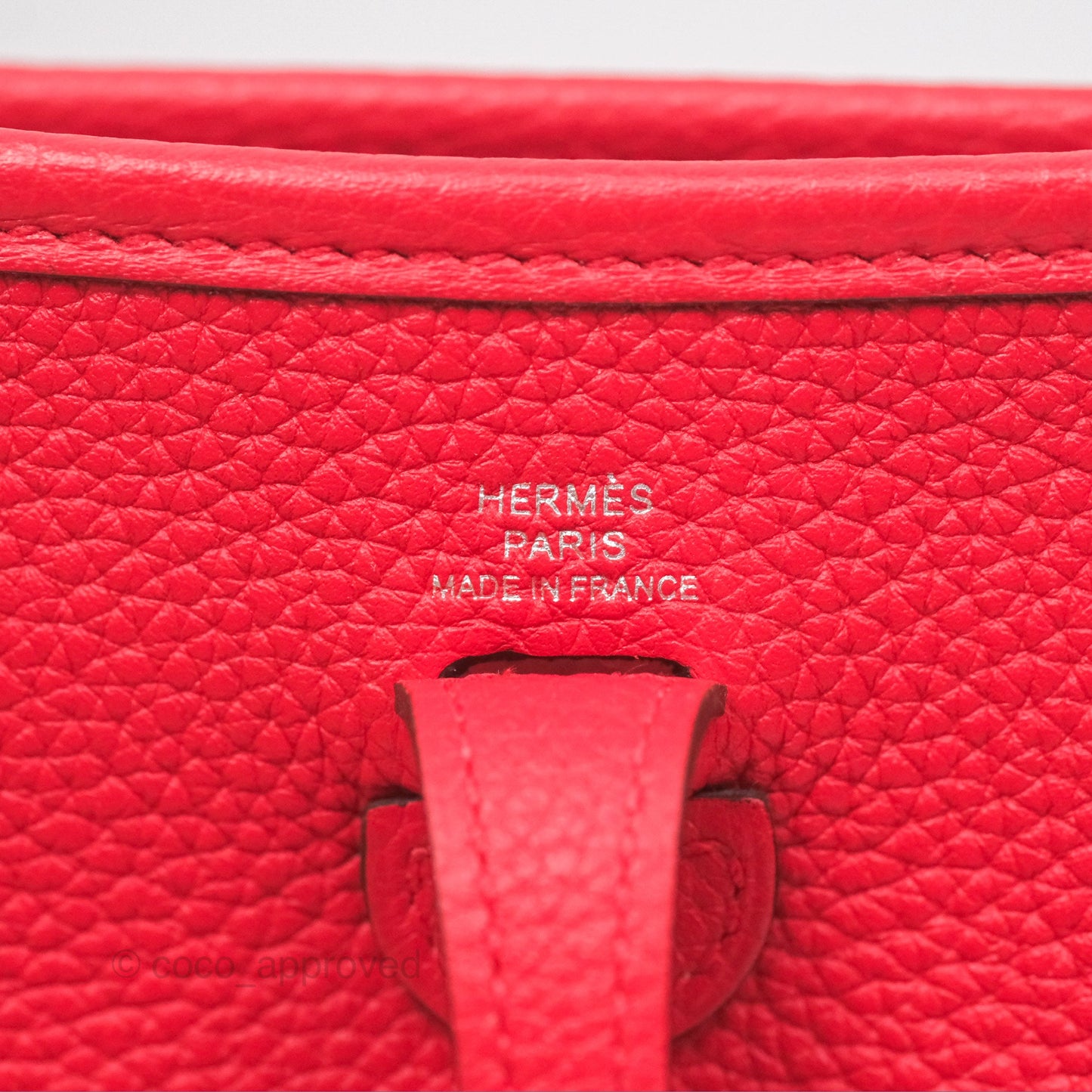 Hermès Mini Evelyne 16 Amazone Rouge de Coeur TM Palladium Hardware