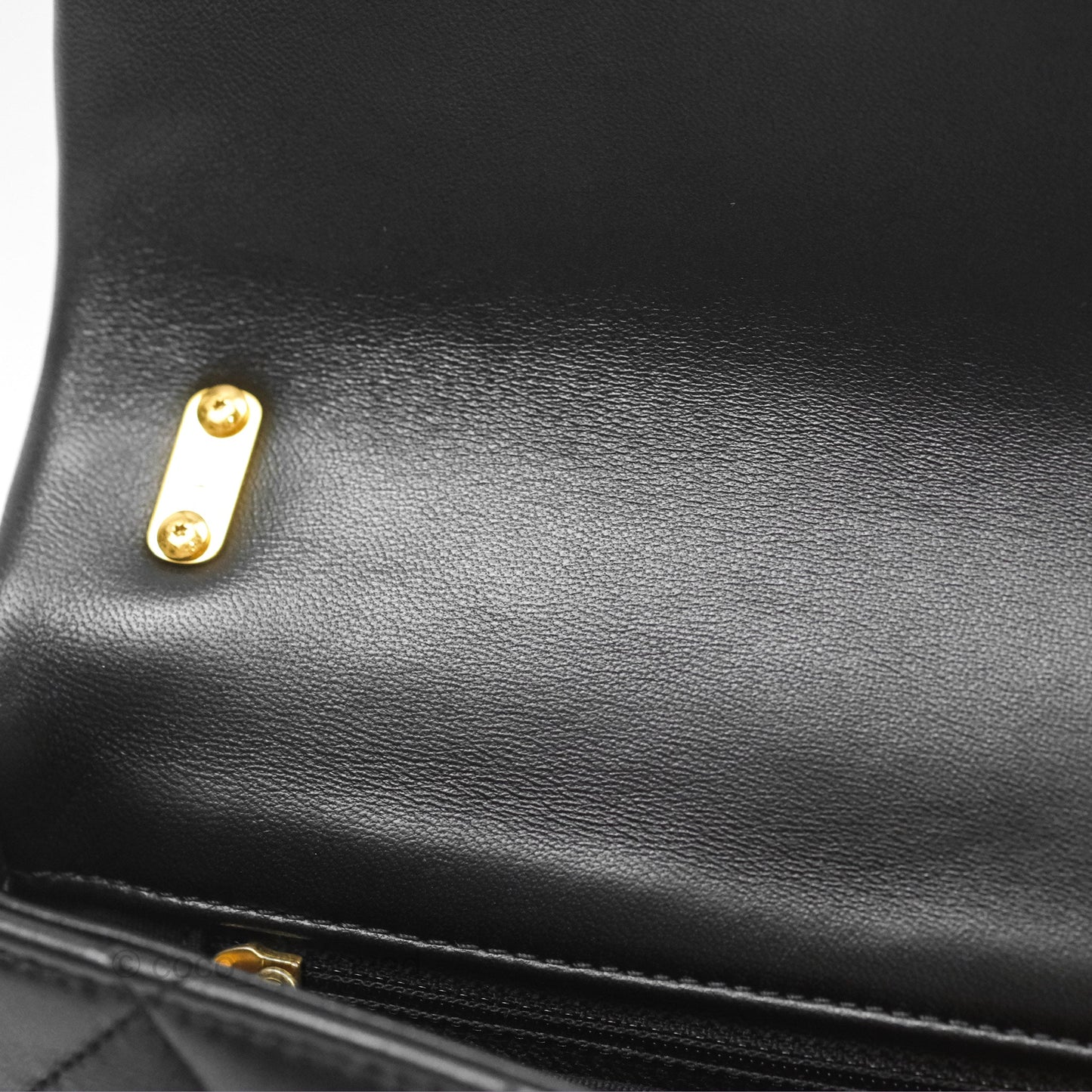 Chanel Small Funky Town Black Lambskin Aged Gold Hardware