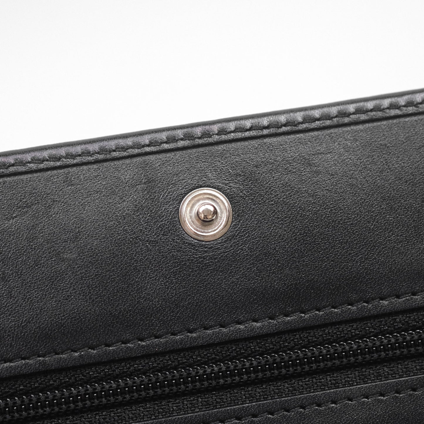 Chanel Quilted Cambon Wallet on Chain WOC Black Calfskin Silver Hardware