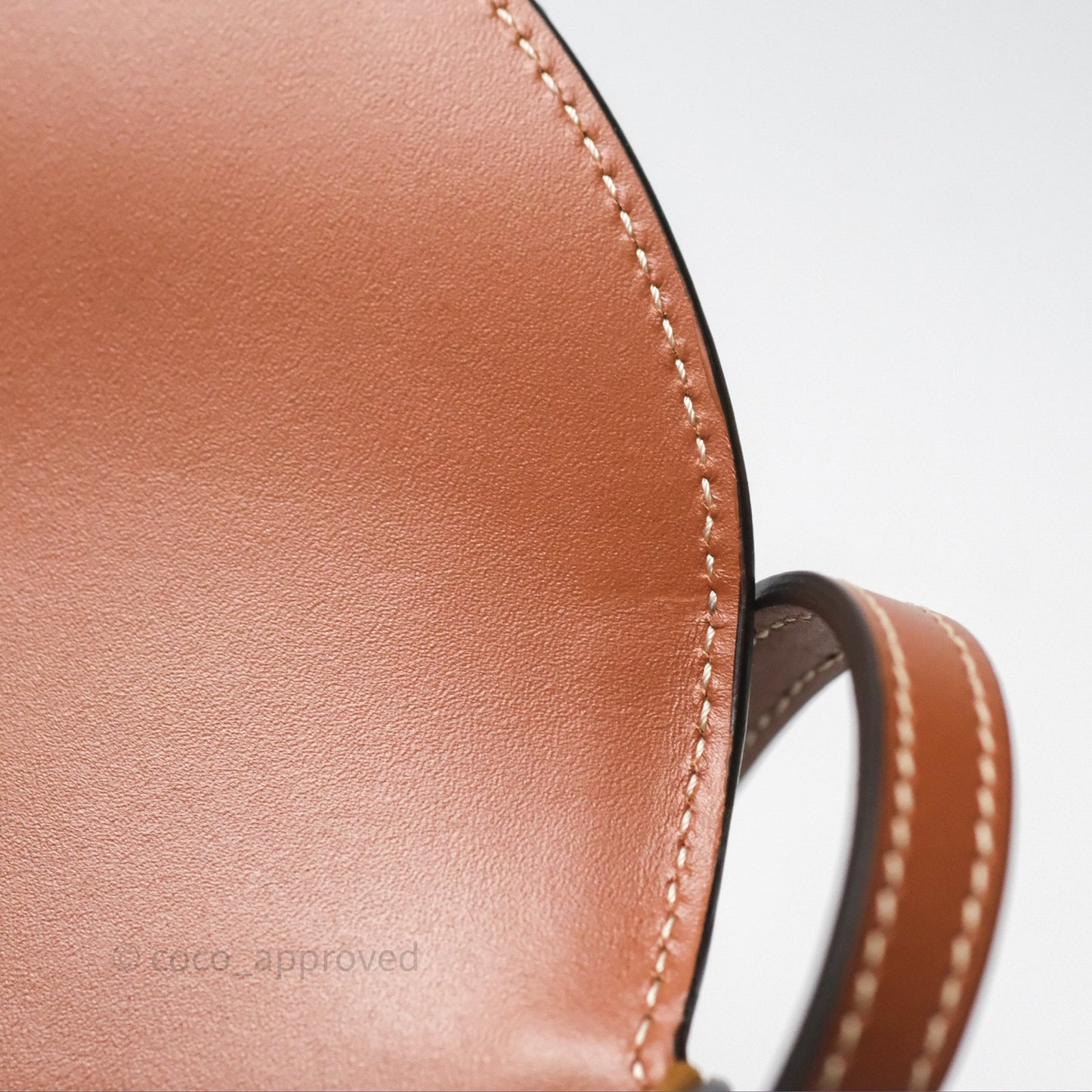 Celine Besace Cuir Bag Triomphe Canvas Tan
