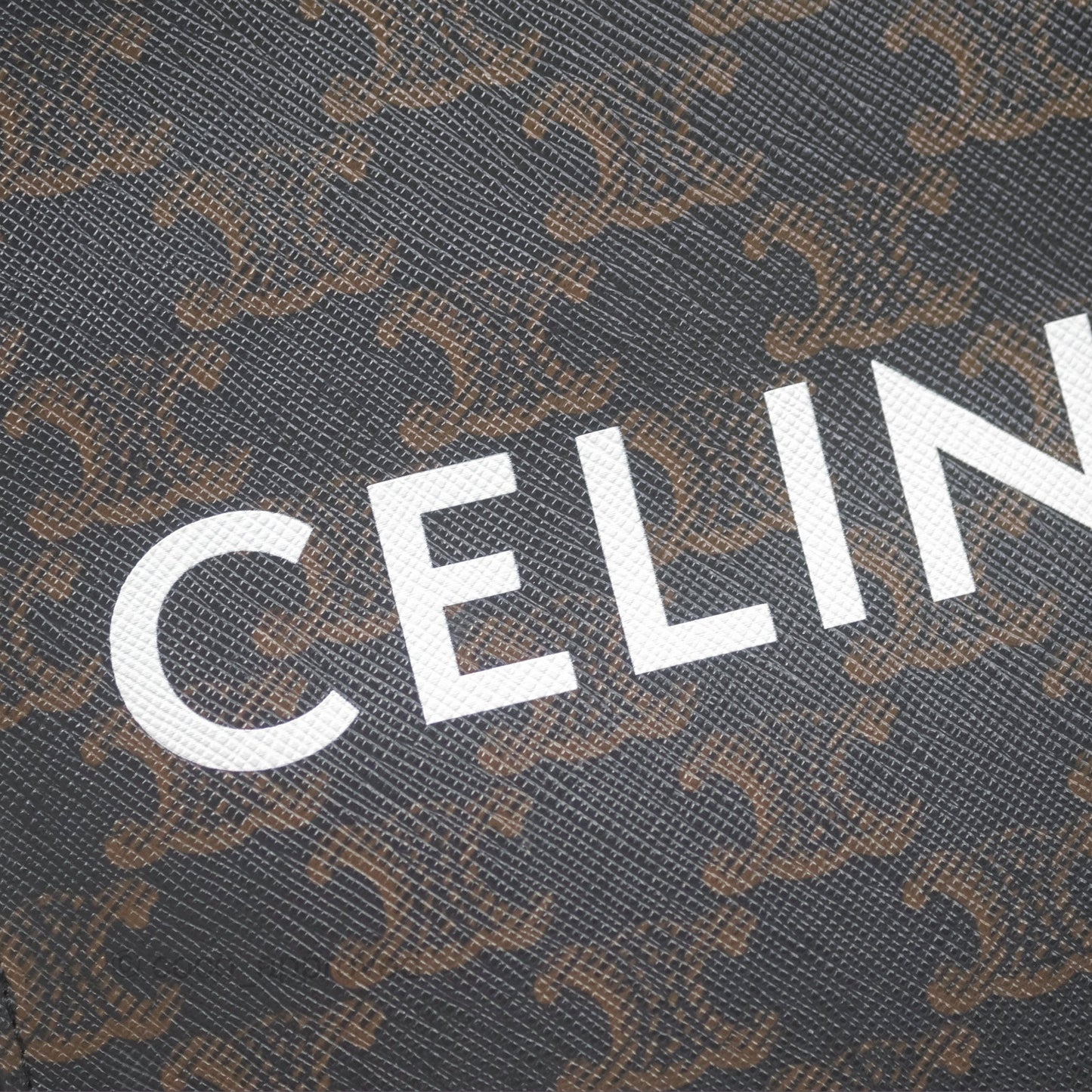 Celine Mini Vertical Cabas Bag Triomphe Canvas Tan