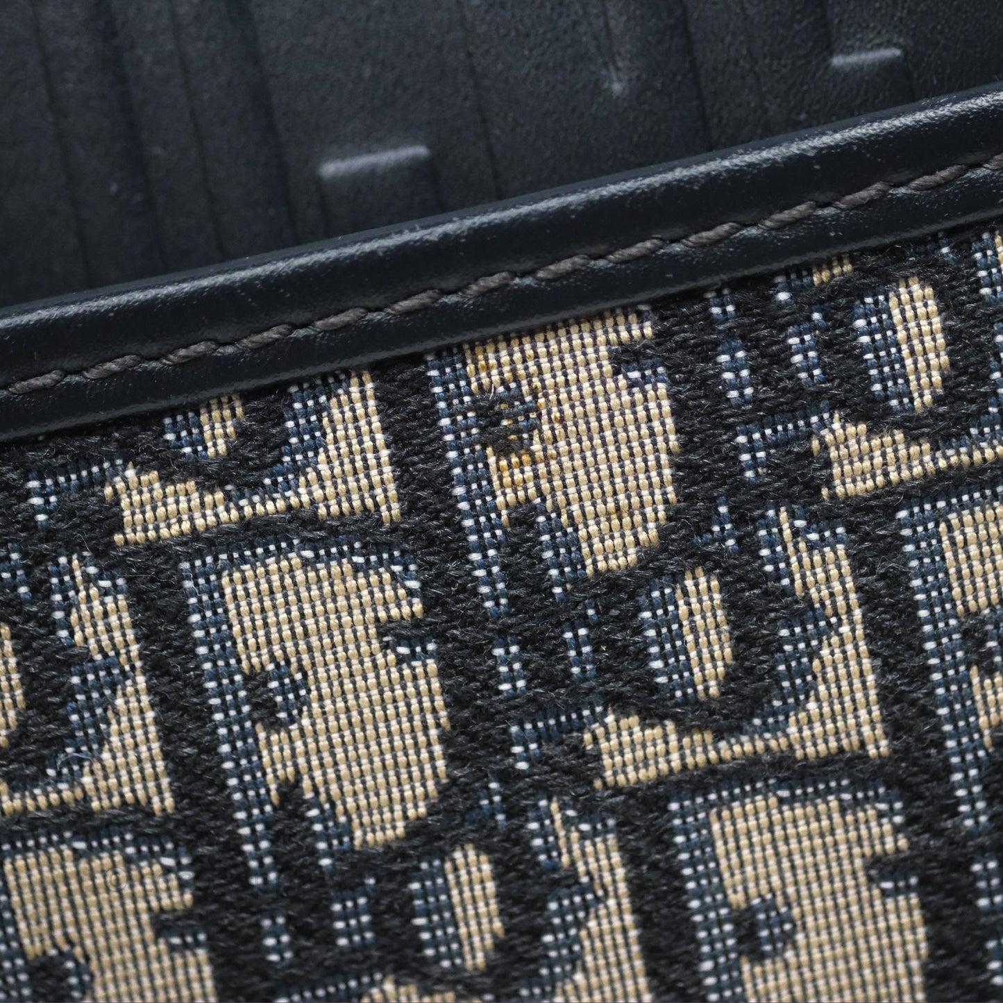 Christian Dior 30 Montaigne Bag Blue Dior Oblique Jacquard Gold Hardware
