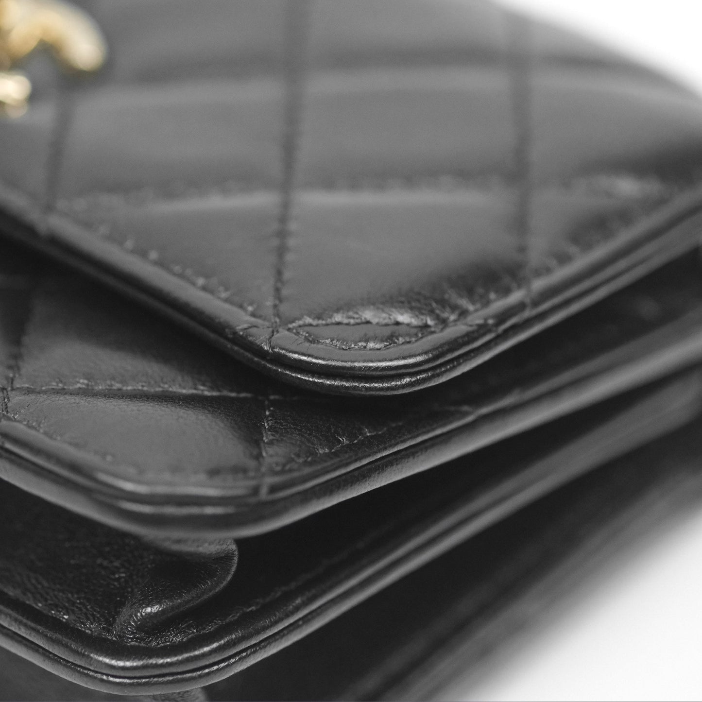 Chanel Mini Trendy WOC Black Lambskin Gold Hardware