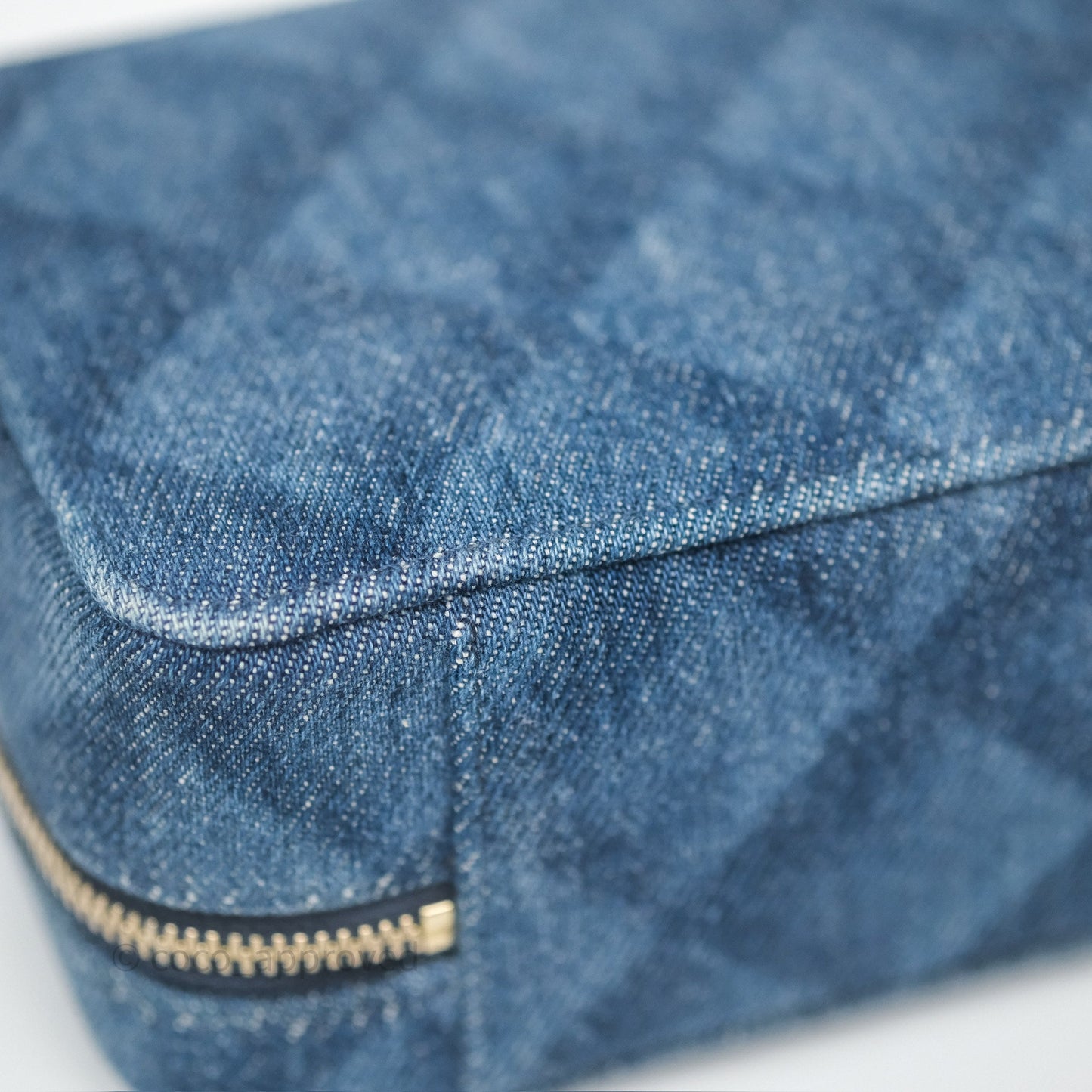 Chanel Camera Bag Quilted Denim Gold Hardware