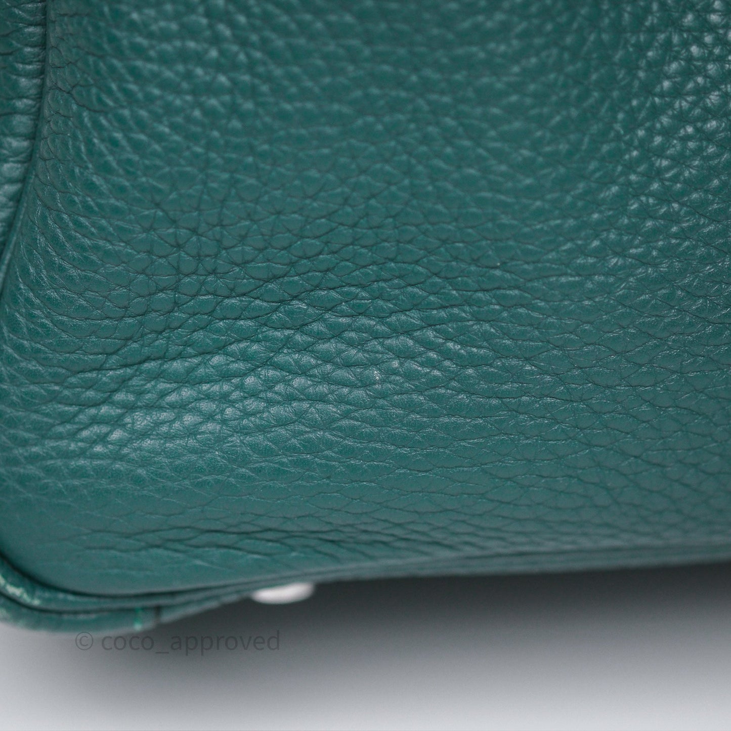 Hermès Lindy 30 Malachite Z6 Clemence Palladium Hardware