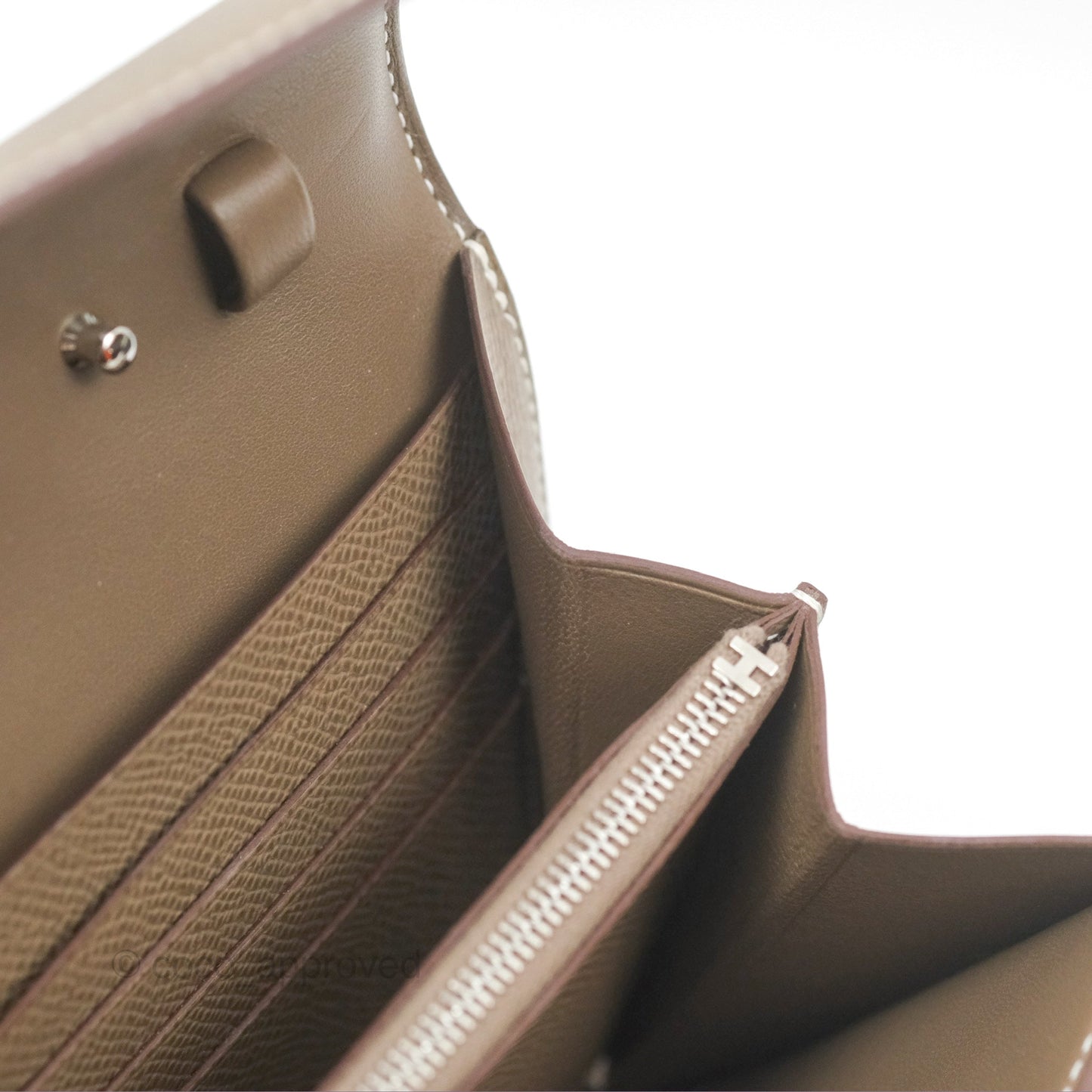Hermès Constance To Go Wallet Etoupe Epsom Palladium Hardware