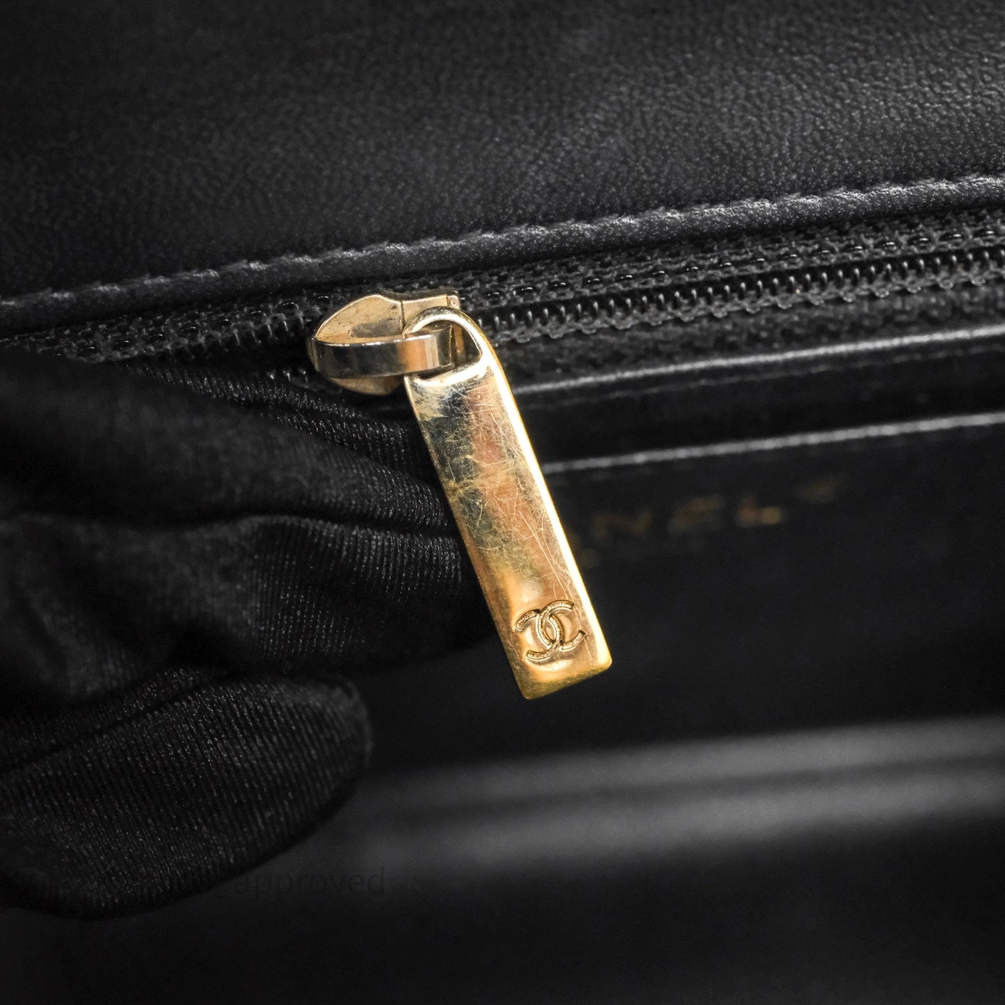 Chanel Mini Square Quilted Black Lambskin Gold Hardware