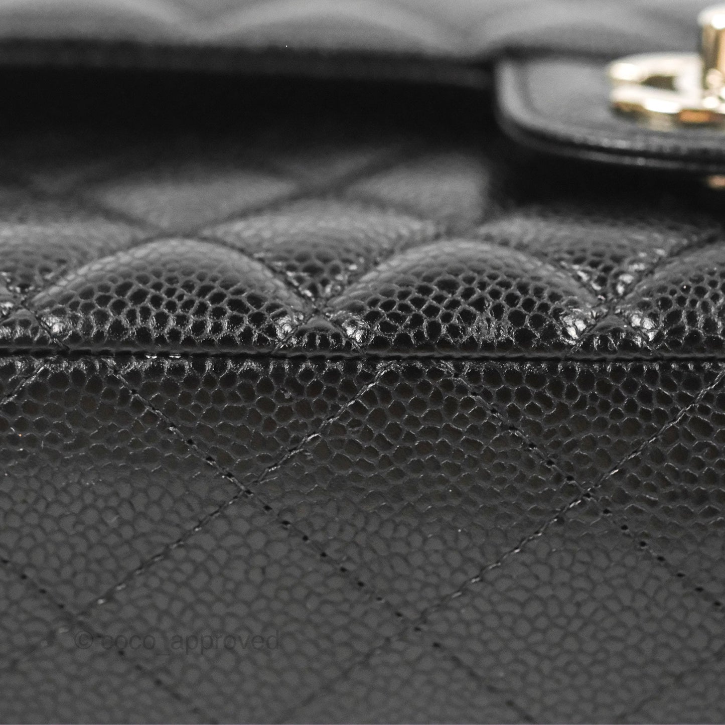 Chanel Classic M/L Medium Flap Quilted Black Caviar Silver Hardware
