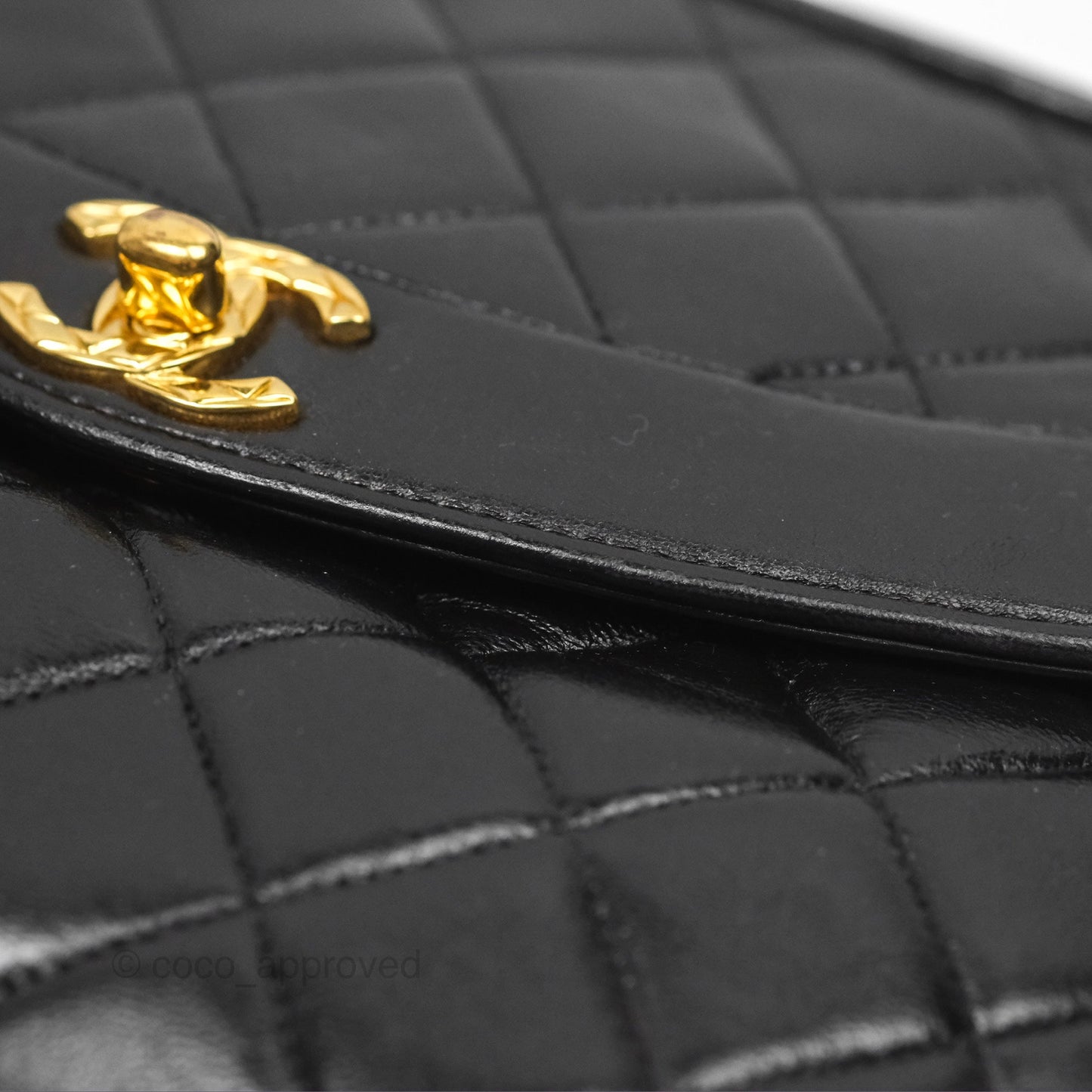 Chanel Vintage Diana Fringe Camera Bag Black Lambskin 24K Gold Hardware
