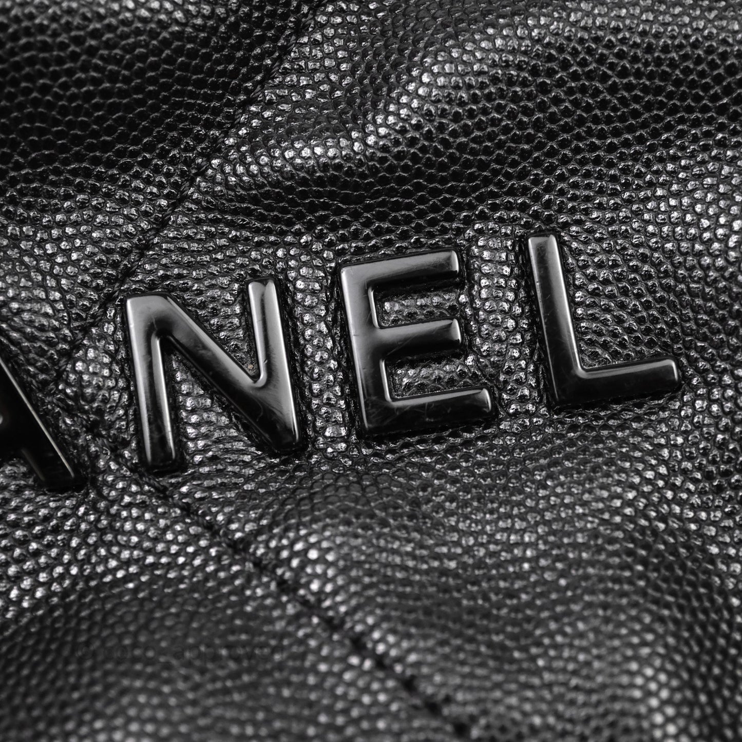Chanel 22 Small Black Caviar Aged Gold Hardware