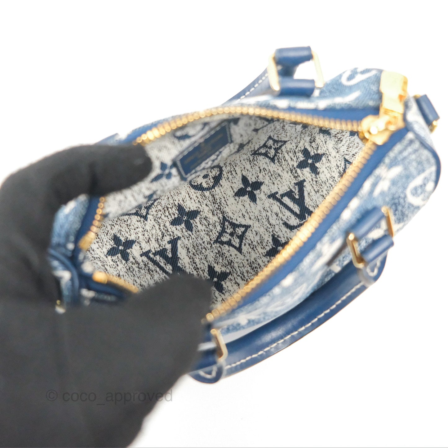 Louis Vuitton Nano Speedy Denim Monogram Blue