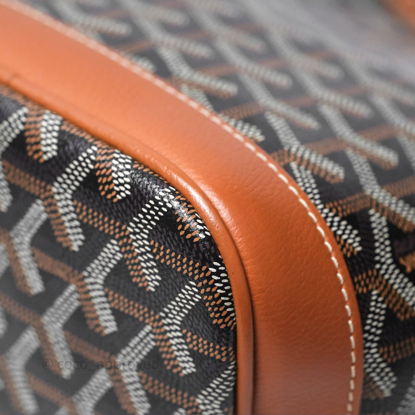 Goyard Petit Flot Bucket Bag Black & Tan Goyardine