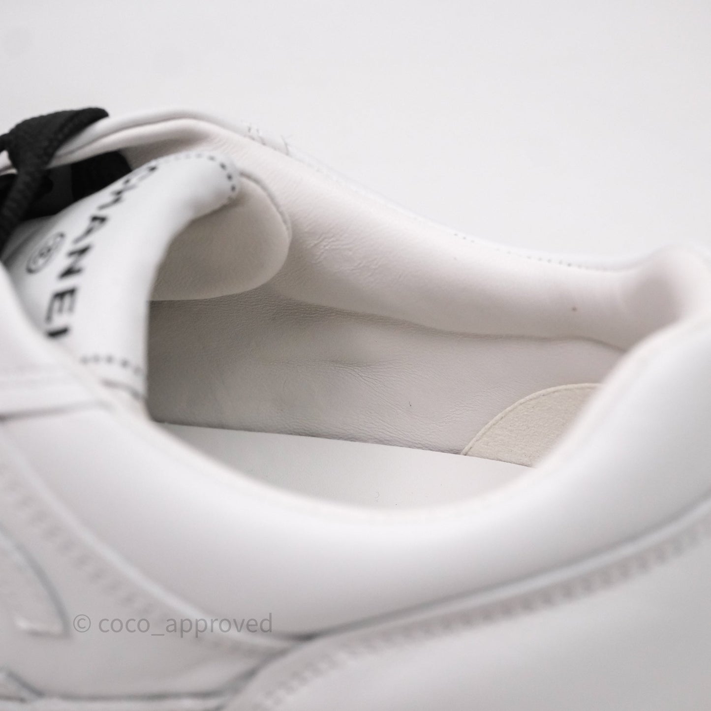 Chanel Logo Sneakers White Size 39