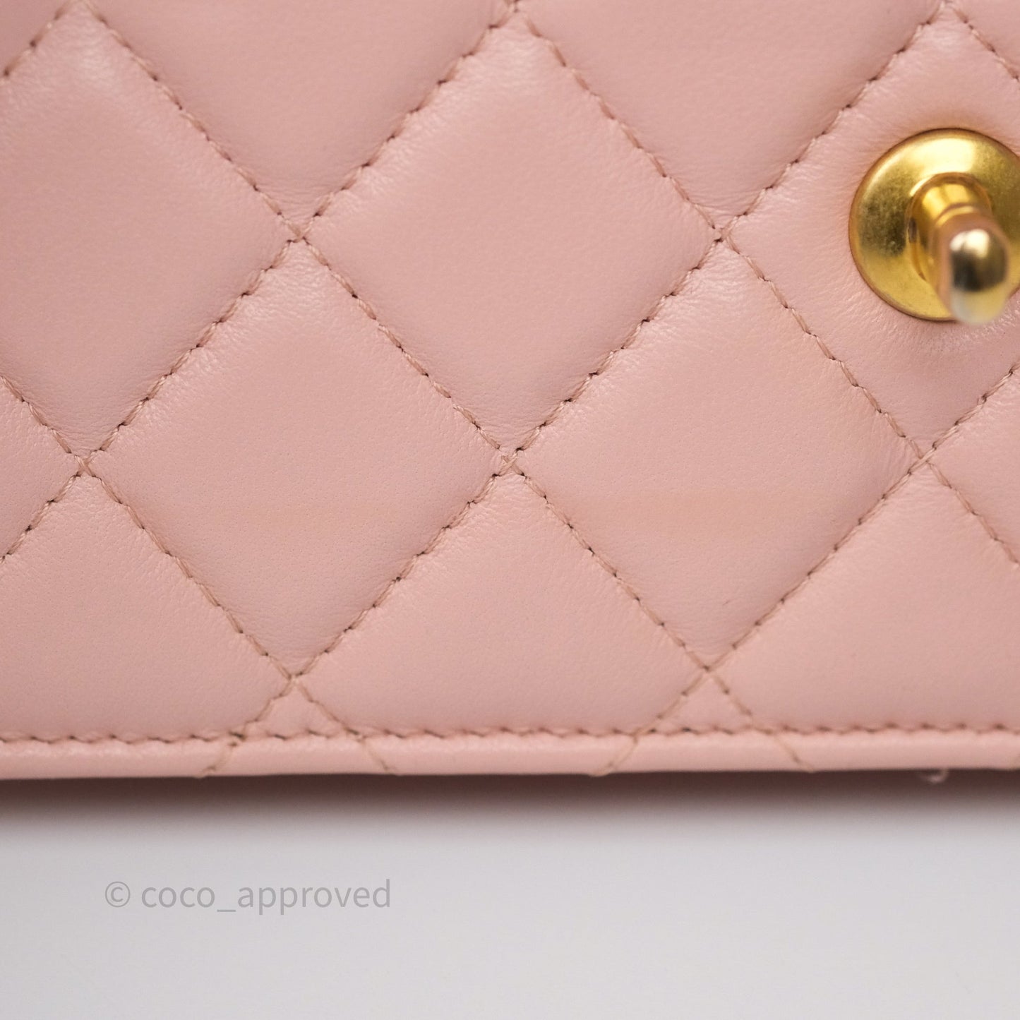 Chanel Camellia Crush Wallet on Chain WOC Pink Lambskin Aged Gold Hardware