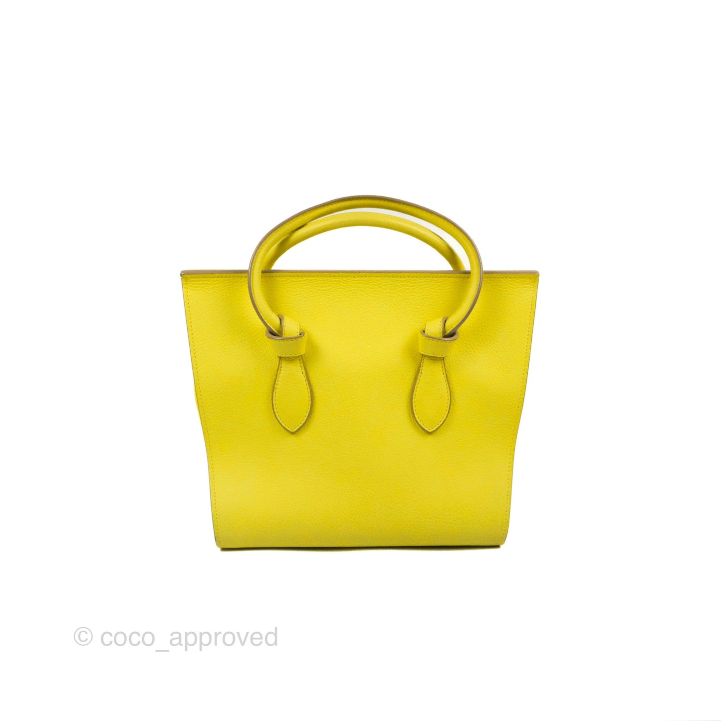Celine Small Tie Knot Bag Yellow Grained Leather