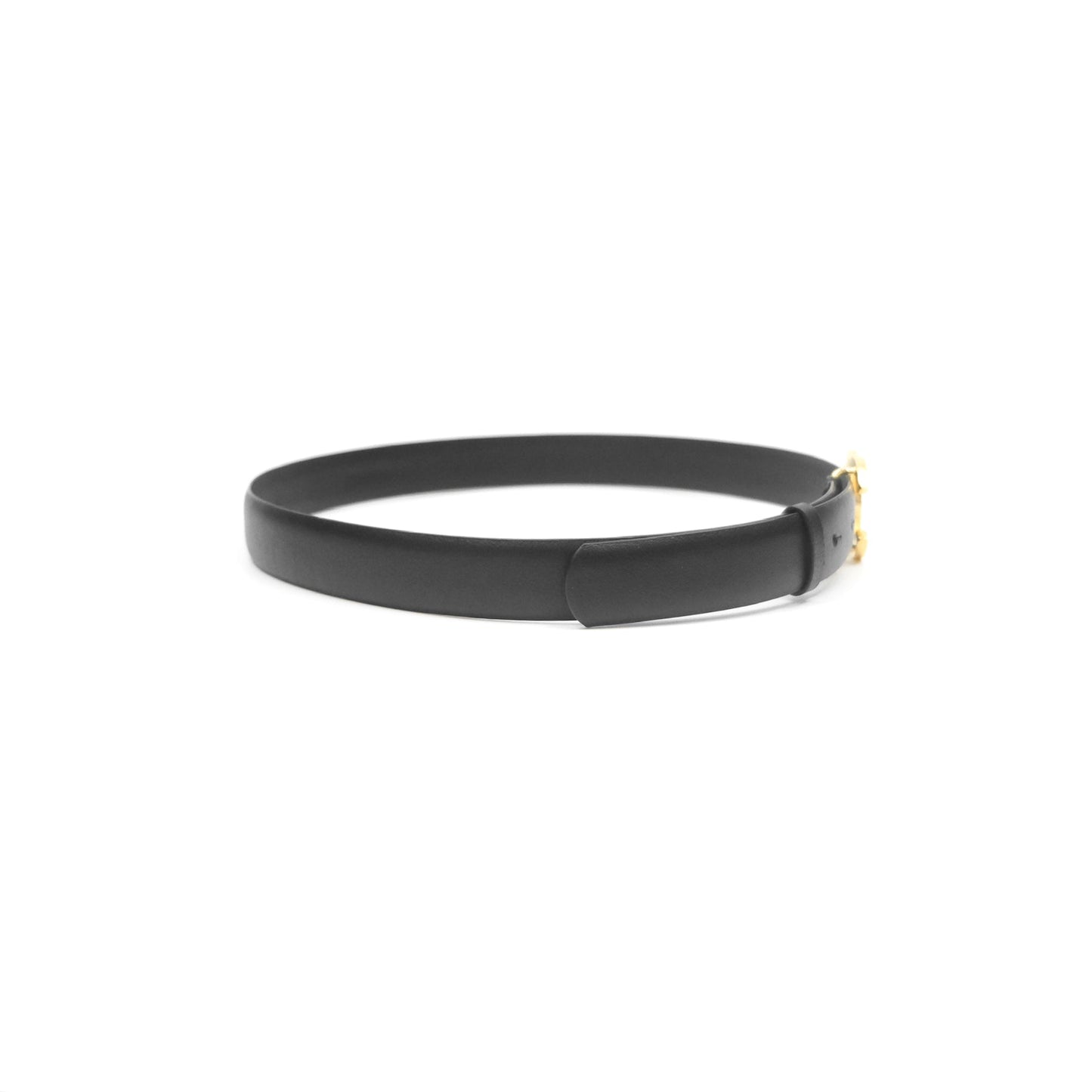 Chanel CC Belt Black Gold Hardware Size 75 24C