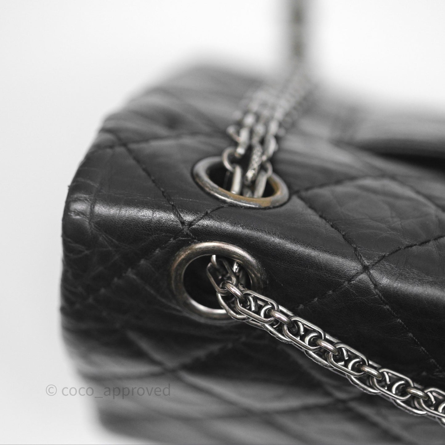 Chanel Quilted Reissue 226 Aged Calfskin Black Ruthenium Hardware