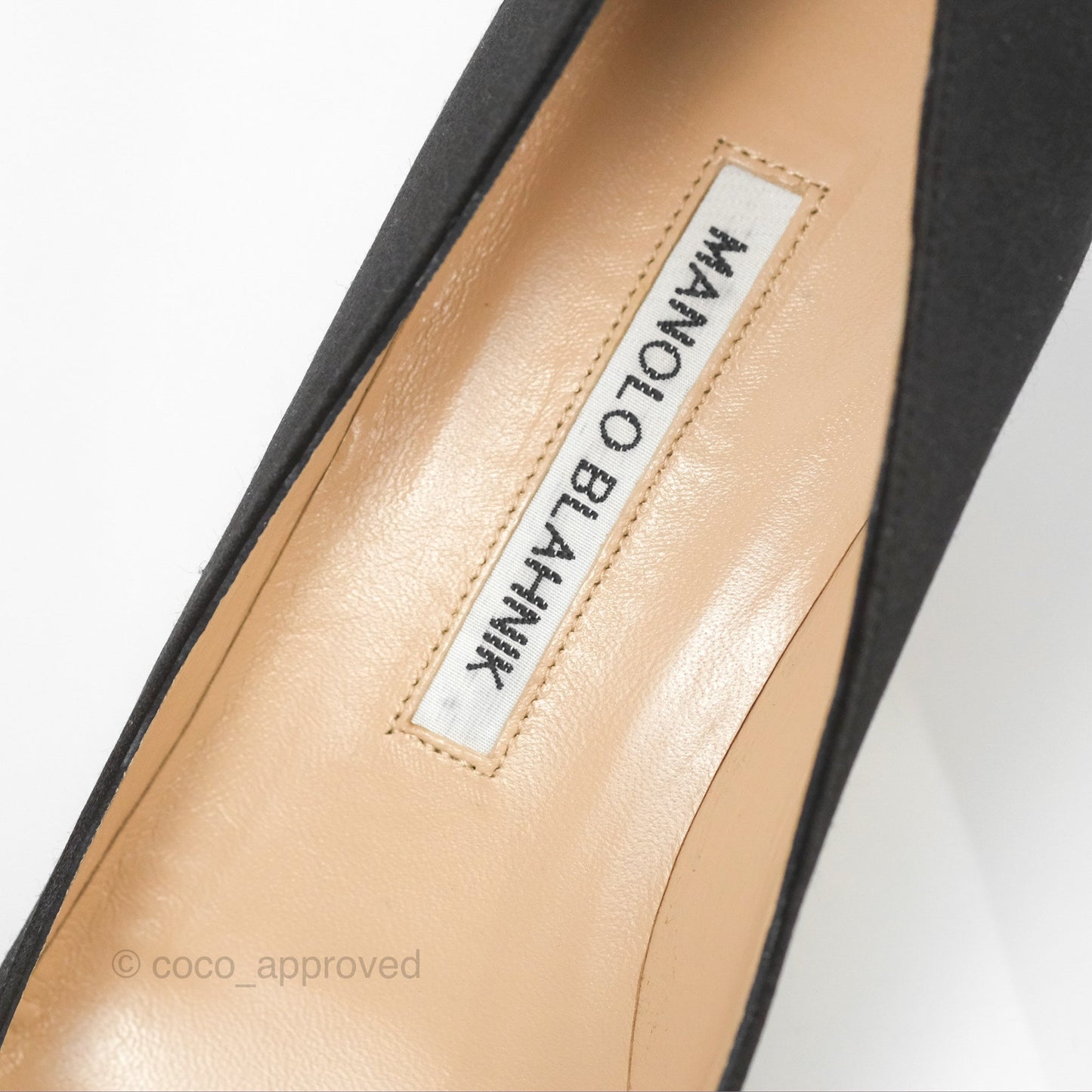 Manolo Blahnik Black Satin Hangisi Jewel Buckle Pumps Size 36.5