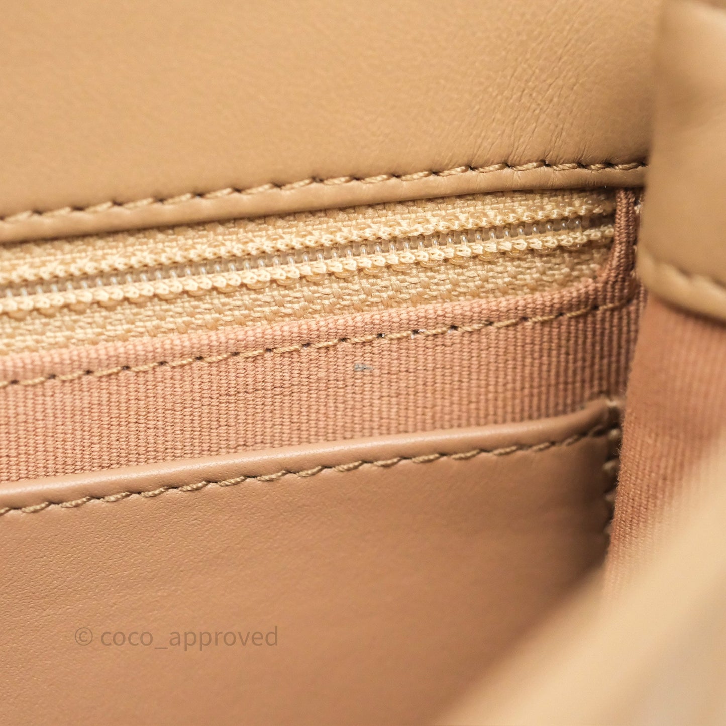 Chanel Medium All Slide Adjustable Chain Flap Bag Beige Lambskin Aged Gold Hardware