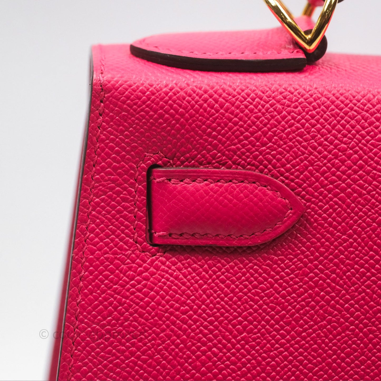 Hermès Kelly 28 Sellier Rose Extreme I6 Epsom Gold Hardware