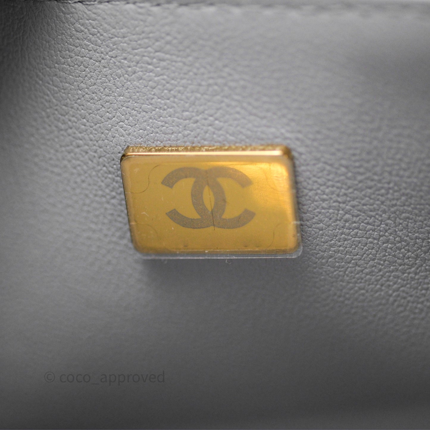 Chanel M/L Medium Classic Flap Quilted Grey Caviar Gold Hardware