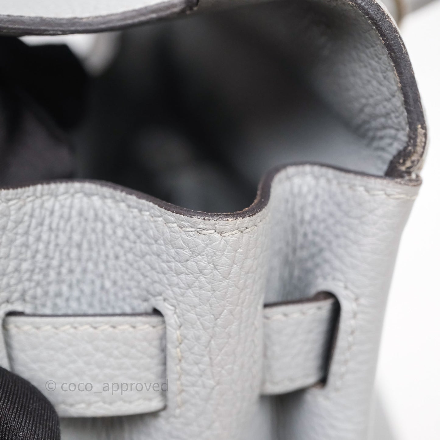 Hermès Kelly 32 Retourne Bleu Glacier 8U Togo Palladium Hardware
