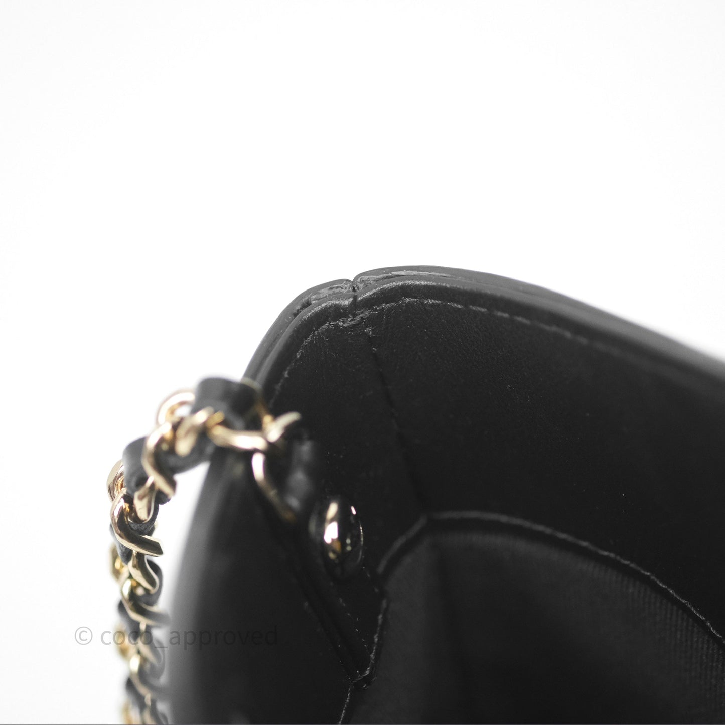 Chanel Nano 31 Black Shiny Calfskin Gold Hardware 24C