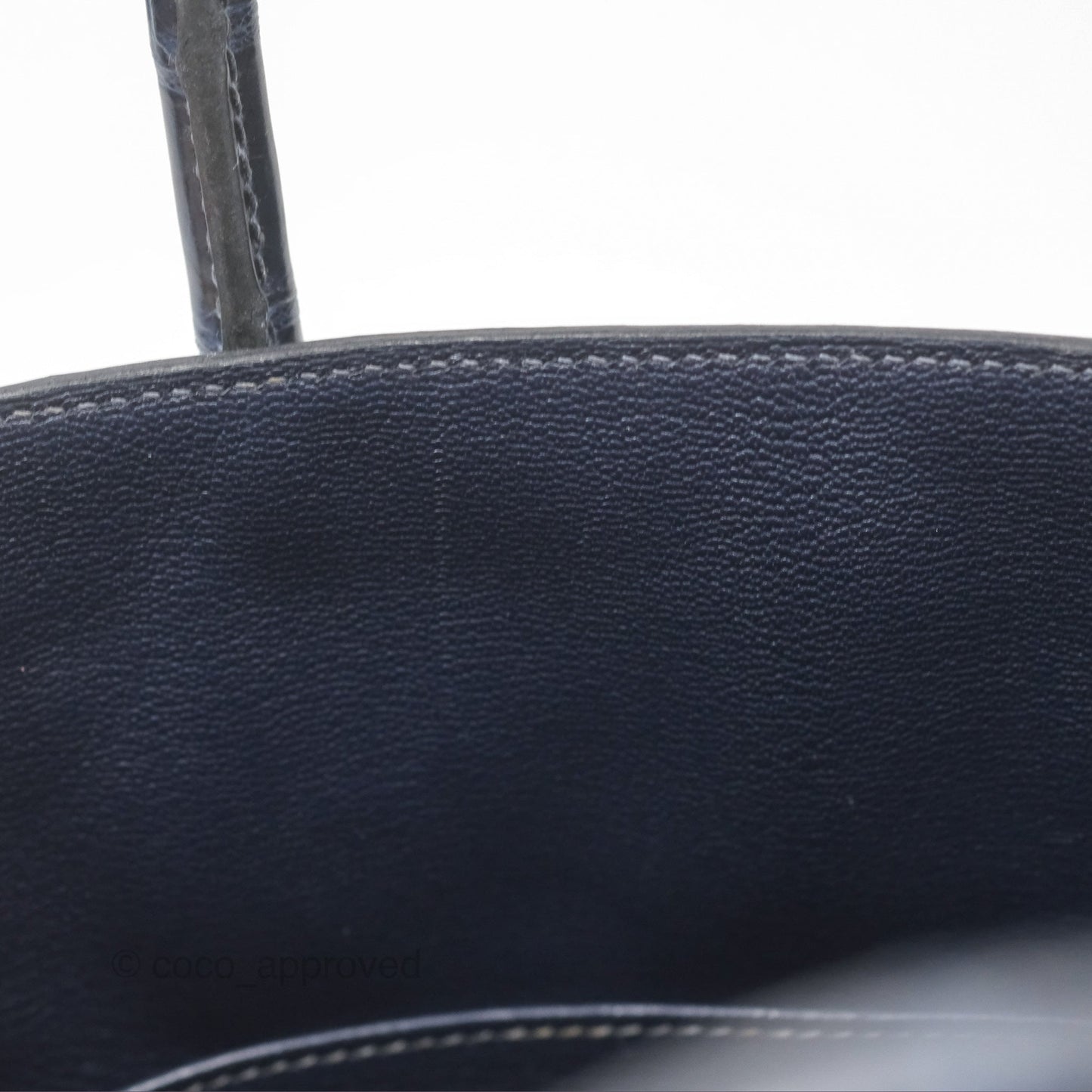 Hermès Birkin 35 Porosus Marine 78 Palladium Hardware