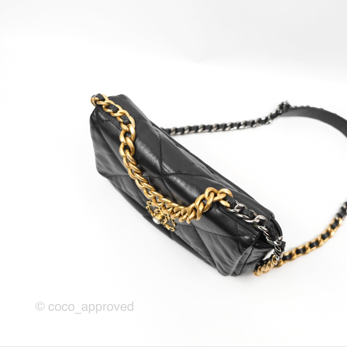 Chanel 19 Small Black Goatskin Mixed Hardware